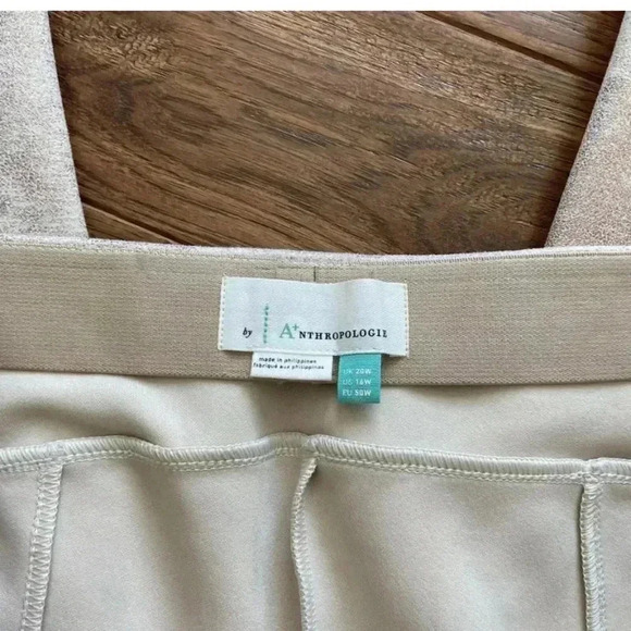 Anthropologie Leggings pants  Shiny Zipper Neutral size 16W - Picture 5 of 8